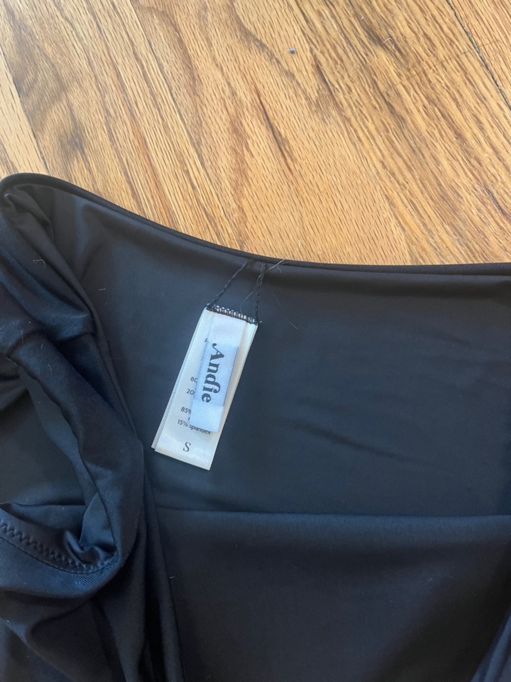 Andie swim high waisted high black bottoms - Picture 2 of 3